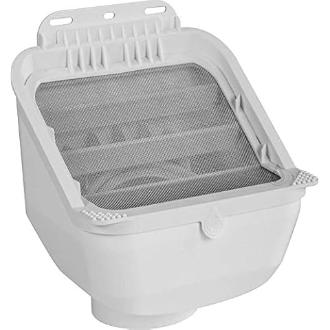Rain Harvesting Leaf Eater Advanced 2"x 3"/ 3"x 4" - Downspout Filter with 955 Micron Angled Mesh Filter Screen and Compact Design for Easy Installation and Maintenance Cover