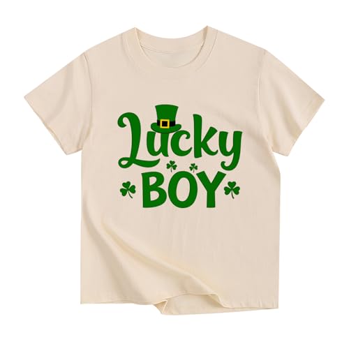 Recopilación de Camisetas de manga corta para Niña los más solicitados. 47 Camisetas de manga corta para niños y niñas, para el día de San Patricio, camisetas de algodón de 2 a 10 años, Albaricoque Lucky Boy, 7-8 Años
