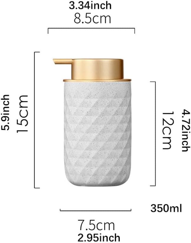 Soap Dispenser Multifunctional Fashionable Ceramic Shower Gel Shampoo Soap Bottle Dispenser Press Filling Bottle Bathroom Bathroom Soap Dispensers(B)
