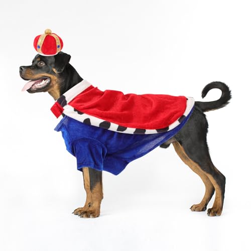 Disfraz Beaupretty corona y capa para perros tamaño M miniatura 4
