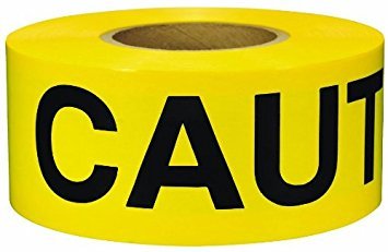 3 in x 1000 Ft 3 mil Barricade Safety Tape Caution Yellow/Black Print