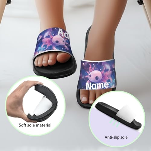 Image of Unisex Slides for Girls Boys Comfortable Slippers Slides Non-slip Shower Shoes House Fashion Thick for Indoor & Outdoor Gifts