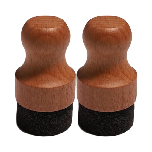 2 Pcs Aplicador de Aceite y Cera para Tabla de Cortar con Mango Ergonómico para Tablas, Cucharas y Utensilios de Madera, 5 cm de diámetro miniatura 1
