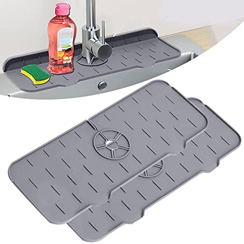 Tapete protector de silicona para fregadero y grifo