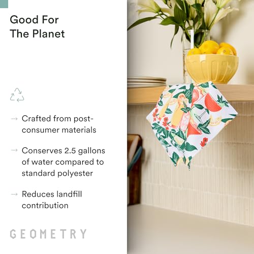 GEOMETRY Dishcloth – Spring & Summer Collection – Quick-Dry, Ultra-Absorbent, Reusable Microfiber Kitchen Towels for Drying & Cleaning - Summer Refreshments - 3-Pieces - image 3