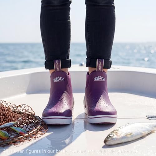 Image of SUREWAY Women's Deck Boots Professional Non-Slip Fishing & Ankle Deck Boot Waterproof Rain Boots
