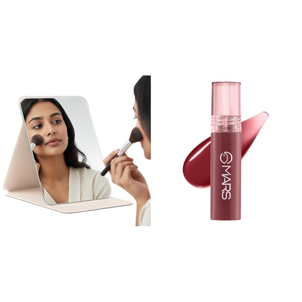 MARS Foldie-Portable Makeup Mirror with Adjustable Stand OBSESSEED Lip Gloss 3.5 ml 07-Day Dreamer-image-44