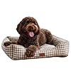 PESK Cama Perros Medianos 67x57x18 cm, Super Acolchada con Relleno de Fibras, Hueso de Juguete, Camas Perros Medianos Lavable Antideslizante, Cama Perro Pequeño, Dog Bed