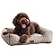 PESK Cama Perros Medianos 67x57x18 cm, Super Acolchada con Relleno de Fibras, Hueso de Juguete, Camas Perros Medianos Lavable Antideslizante, Cama Perro Pequeño, Dog Bed