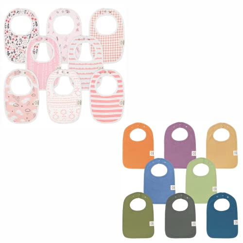 KeaBabies 8-Pack Baby Bibs for Girls & Boys and 8-Pack Baby Bibs for Boy, Girl - Teething Baby Bibs for Boy, Girl - Drool Bibs for Baby Boy, Bibs for Baby Girl - Newborn Bibs