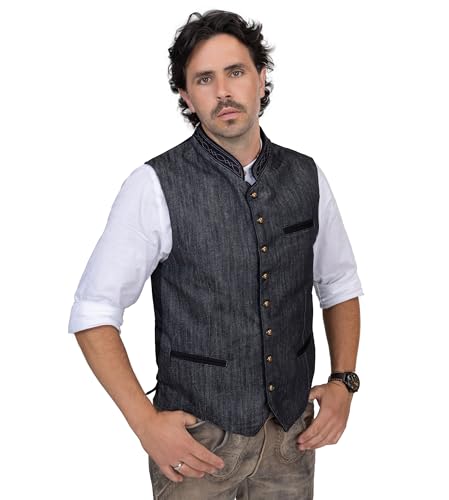 Schöneberger Trachten men’s traditional Lederhosen vest classic Oktoberfest loden vest, vintage German waistcoat Thurgau4