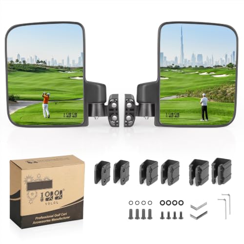 10L0L Golf Cart Folding Side Mirrors