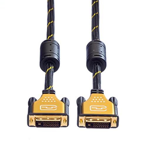 Câble DVI ROLINE GOLD dual link 1,0 m pour bureau et espace de travail