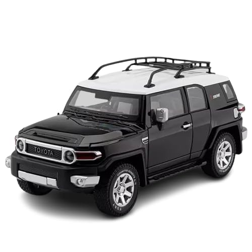 Image of 1 /24 Big FJ Cruiser Car Toy Metal Pull Back Diecast Car with Openable Door and Sound Light, Gifts Toys for Kids【 Black 】