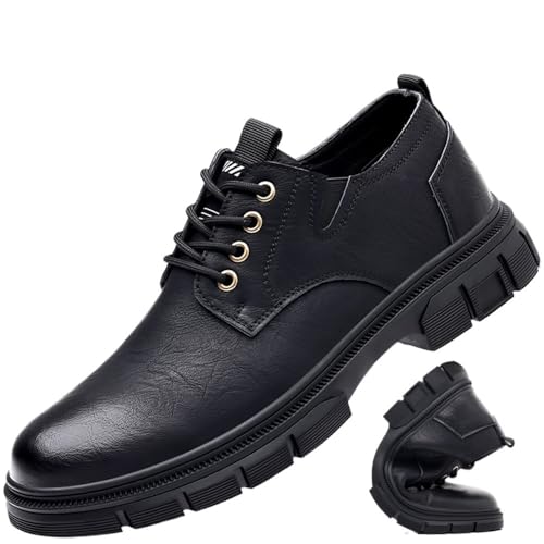 Men's British Style Genuine Leather Work Shoes Low Top Casual Business Dress Shoes Spring Arrival