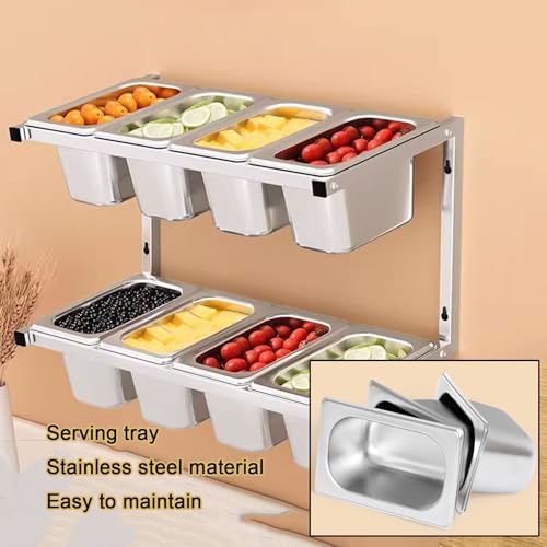 Station de cuisson à pizza en acier inoxydable – Chariot de table mural à 2 étages avec 10 grilles pour une organisation efficace des pizzas dans les restaurants et les cuisines