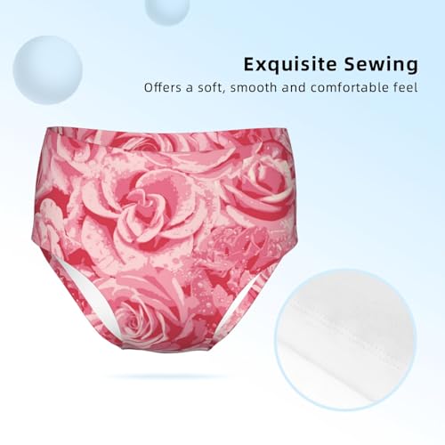 Flowers Theme Of Roses Girls' Underwear Soft Cotton Little Girls Panties Comfort Briefs3