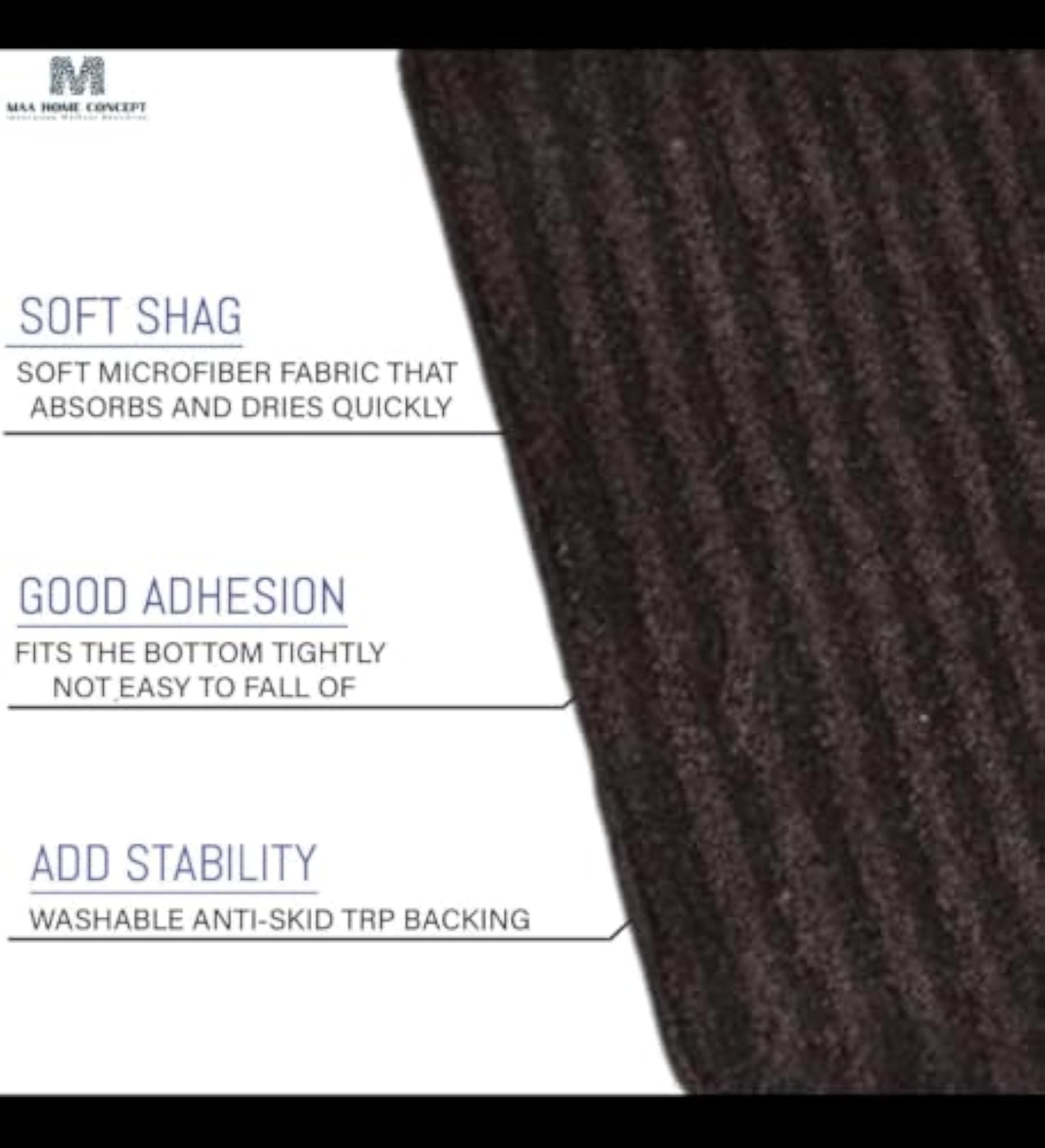 3D Printed Brown Anti-Slip Bath Mat