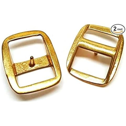Hill Leather Company 2 pc Set of 1 Solid Brass Conway Buckle Cover