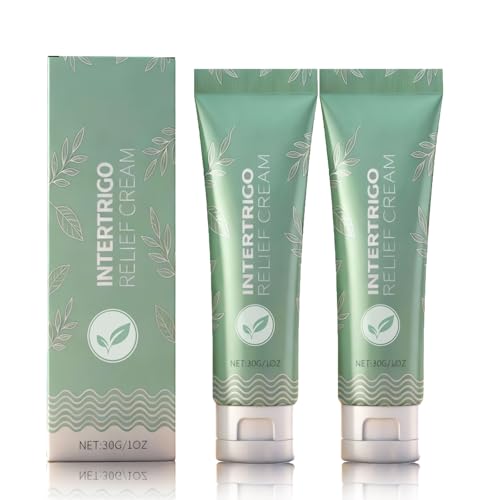 2 Stück Intertrigo Relief Cream, Intertrigo Creme zur Hautfaltenpflege, Reduziert Feuchtigkeit und Reibung, Fast-Drying Non-Greasy, Tägliche Anwendung auf Bauchfalte und Oberschenkeln