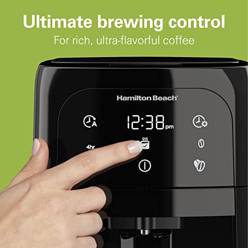 Image of Hamilton Beach 47600 One Press Dispensing Coffee Makers, 12 Cups, Black