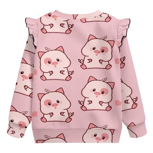 Toddler Long Sleeve Shirt Girl Cute Animal Print Long Sleeve Tops Little Girls Crewneck Sweatshirts Size 1-83
