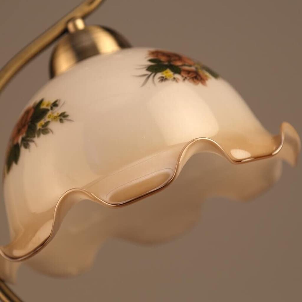 Lampa biurkowa lampy stołowe, lampa do czytania lampa biurkowa sypialnia lampka nocna salon retro kreatywna ściemnianie lampka nocna praca gabinet szklany abażur dekoracja/przełącznik dotykowy/pilot
