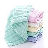 musselin nähen ULTRA SOFT - Babytücher aus 100% Musselin-Baumwolle mit einem 6-lagigen, verdickten Stoff von 30 x 30 cm (12 