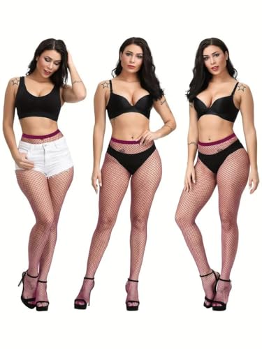 Image of Boolavard Fishnet Stockings, High Waist Tights for Women, Fish Net Tights Ladies Plus Size One Size Fit All