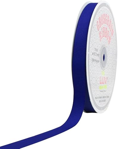 Creative Ideas 50-Yard Solid Grosgrain Ribbon, 5/8-Inch, Royal Blue