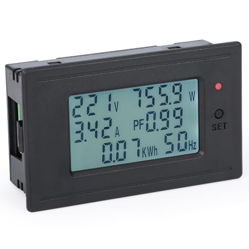DROK AC Digital Multimeter with Internal CT Voltmeter Ammeter Watt Meter 40-280V, Volt Amp Tester Voltage Amp Power Energy Meter 20A, for Solar Panels Inverter Generator