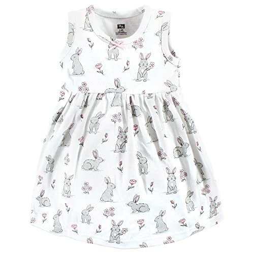 Image of Hudson Baby Girls' Cotton Dress and Cardigan Set