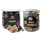 VIGOROUS MOUNTAINS Dried Woodear Mushrooms for Cooking and Dried Wild Morel Mushrooms 2oz, 56.7g