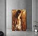 Large Size Canvas Sexy Nude Woman Portrait Wall Pictures for Large Home Office Wall Decor Retro Yellow Sexy Lady Back Artwork for Bathroom Hotel Themed Room Decor Framed Easy to Hang-28 inch x 44 inch