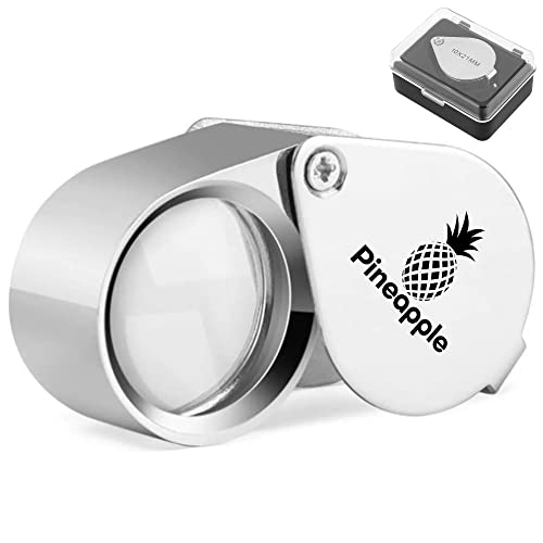 Pineapple 10X Jewelers Loupe Magnifier Pocket Magnifying Glass...