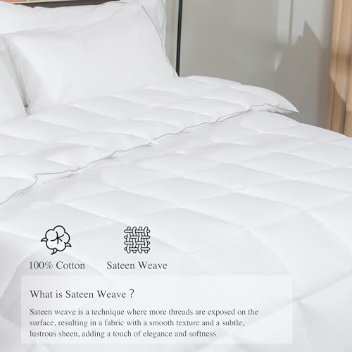 sunflower Comforter Twin Duvet Insert White Twin XL Comforter Down Alternative Filling 100% Cotton Shell All Season for Dorm Hypoallergenic Warm Breathable Noiseless Machine Washable with Corner Taps