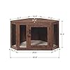 unipaws-Furniture-Corner-Dog-Crate-with-Cushion-Dog-Kennel-with-Wood-and-Mesh-Dog-House-Pet-Crate-Indoor-Use-Perfect-for-Limited-Room Dog Kennel with Wood and Mesh