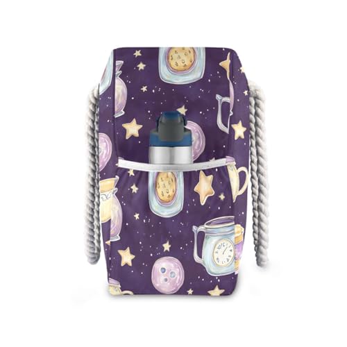 Coffee Mugs Beach Bag & Travel Tote Bag Large Sandproof with Zipper Closure, Wet Pouch for Swim Gym Travel, Lightweight Foldable Outdoor Bag3