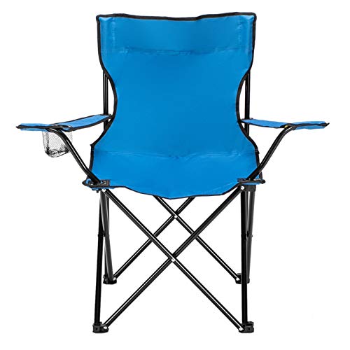 Kcelarec Portable Folding Camping Chair With Arm Rest Cup Holder And Carrying And Storage Bag (Blue) #TOP1