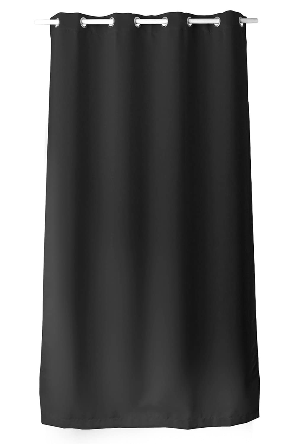 Enjoy Home 2015nr140240 Cotton Canvas Curtain With 8 Eyelets 140 x 240 cm, Polyester, Black, 240x140 cm, W 55.1" x L 94.5" (1 Panels)