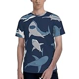 Polyvalent à porter au quotidien : du bureau à la salle de sport, cette collection de t-shirts à imprimé requin océan pour homme est conçue pour la polyvalence. Le tissu durable conserve sa forme et sa couleur après le lavage, ce qui en fait un essentiel fiable pour dormir, se détendre ou les activités sportives légères tout en vous gardant au frais et confiant