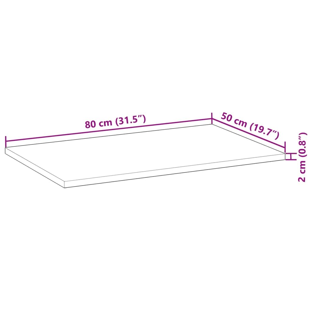 Plan de Travail en Bois d'Acacia Massif avec Finition à l'huile pour Salle de Bain – Surface Résistante à l'Humidité, Comptoir Polyvalent pour Cuisine