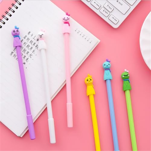 Bolígrafos de gel con figuritas, pack de 6 colores miniatura 3