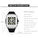 MF MINI FOCUS Men Watches Fashion Square Wrist Watches (Chronograph/Waterproof/Luminous/Calendar) Silicon Band Watch for Men