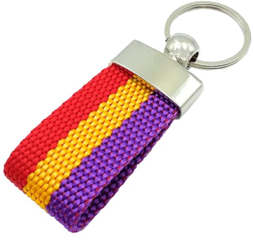 Tiendas LGP - Llavero Bandera Republicana de Lona y Anilla Metálica, Republica Española