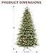 Hykolity 9 ft Prelit Artificial Christmas Tree with 5149 PE&PVC Branch Tips, 600 Warm White LED Lights, Easy Assembly with Metal Stand and Hinged Branches