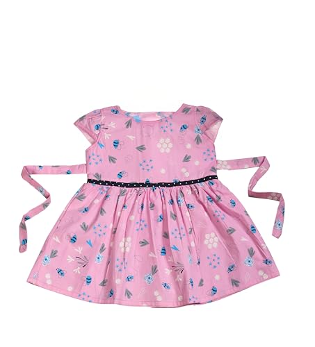 Image of Girls Pure Cotton Soft Frock with Astar, Printed Multicolor for Girl Child