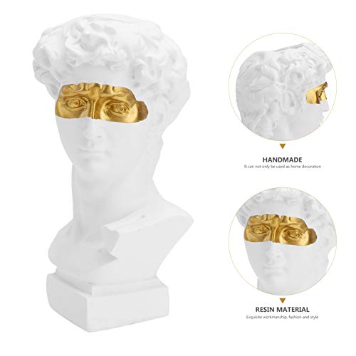 Cabilock 1 Unidade Cabeça De Gesso De Resina Coquete Vaso De Flores De Escultura Bonsai De Vasos De