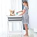 Beberoad Kleine Haustiere Badewanne, Multifunktionale zusammenklappbare Haustier Badewanne Mit Entwässerungsrohr, Tragbar Badewanne für kleine bis mittelgroße Hunde und Katzen (gräulich-weiß)