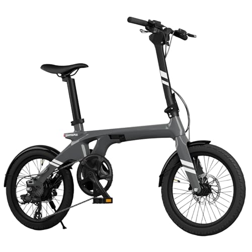 URTOPIA Foldable Electric Bike, 29lbs Ultra Light Carbon Fiber E-Bike, Assembly-Free Folding Electric Bikes for Adults, Removable Battery, 500W Motor, 20 Mph 40 Miles, Perfect for Commuting (Grey) - Best lightest electric bike